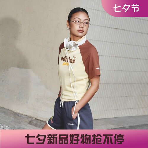 阿迪达斯三叶草女子复古短袖T恤