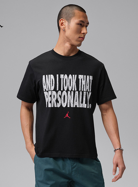 耐克/NIKE JORDAN男子运动休闲纯棉印花短袖T恤IF0871-010-100