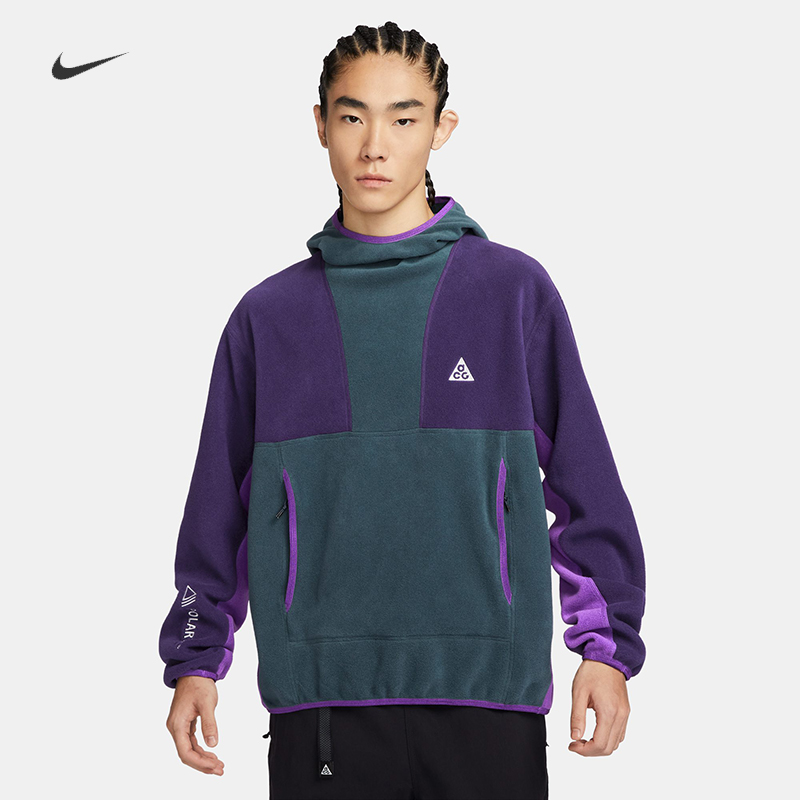 耐克男子户外绒面连帽套头衫上衣