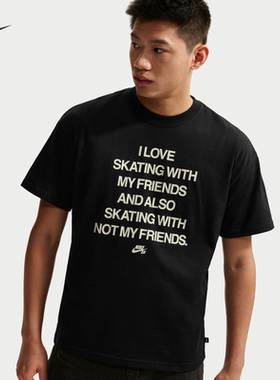 耐克/NIKE SB男子宽松休闲纯棉印花运动短袖T恤IH1471-010-113