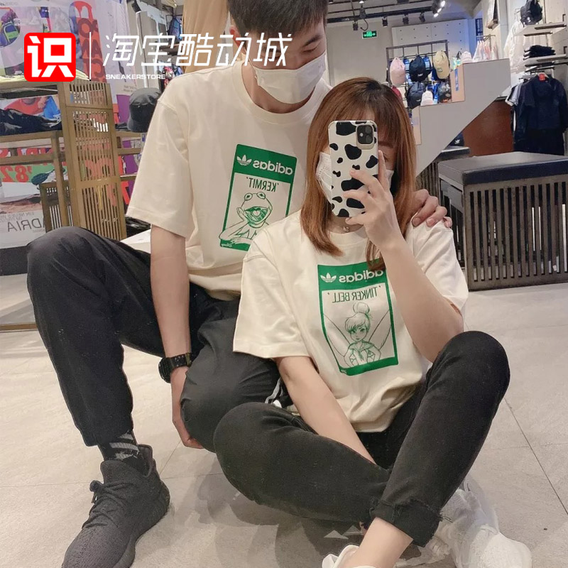 阿迪达斯三叶草男女迪士尼联名运动休闲圆领短袖T恤GP3392 GQ4152