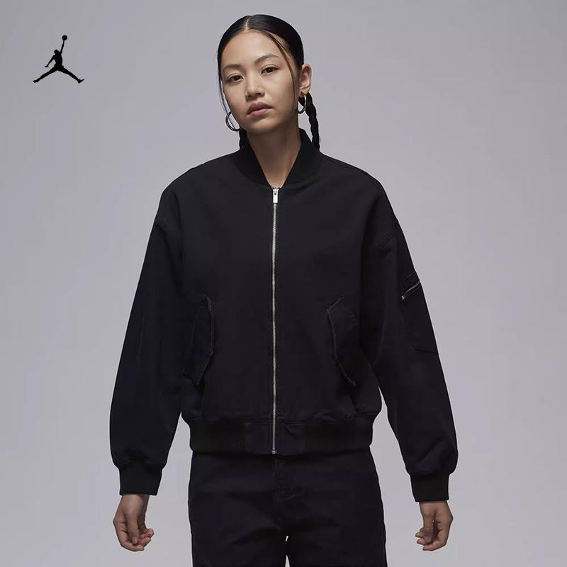 耐克女子休闲立领工装夹克外套