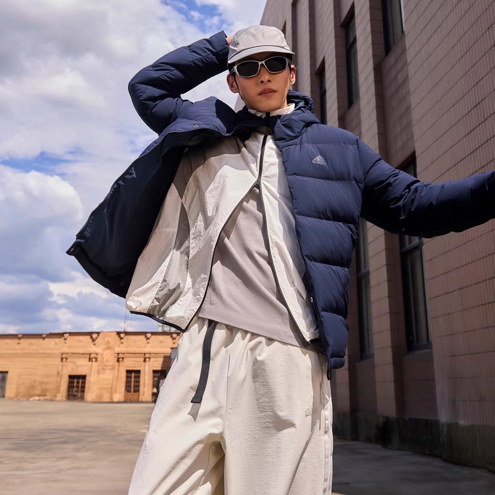 阿迪达斯男子训练休闲羽绒服外套