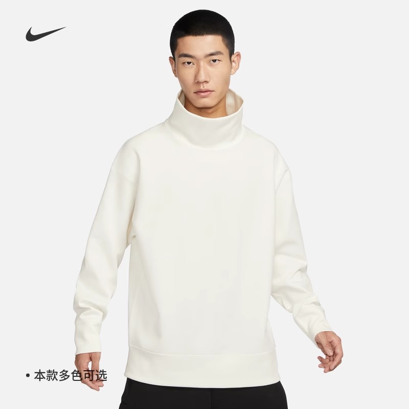 耐克男子宽松休闲堆领套头衫上衣