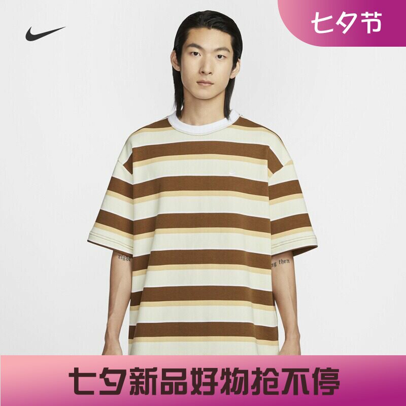 耐克男子宽松法式毛圈短袖T恤