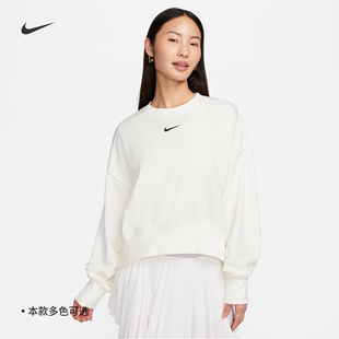 耐克/NIKE女子运动休闲短款舒适圆领卫衣DQ5762 FZ6810-019-133