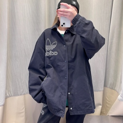 阿迪达斯男子水洗教练夹克外套