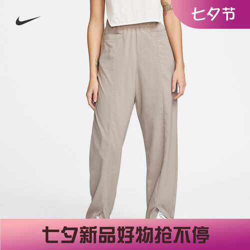耐克女子运动休闲阔腿梭织长裤