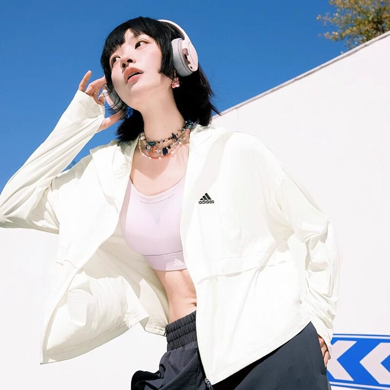 阿迪达斯女子凉感防晒衣皮肤衣