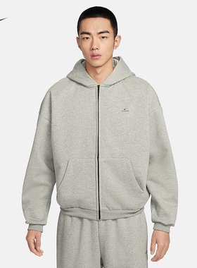 耐克/NIKE男子运动宽松休闲加绒连帽篮球夹克外套IO3690-010-237