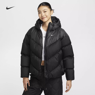 耐克 100 NIKE女子运动宽松休闲拒水防风保暖羽绒服HF7871 010