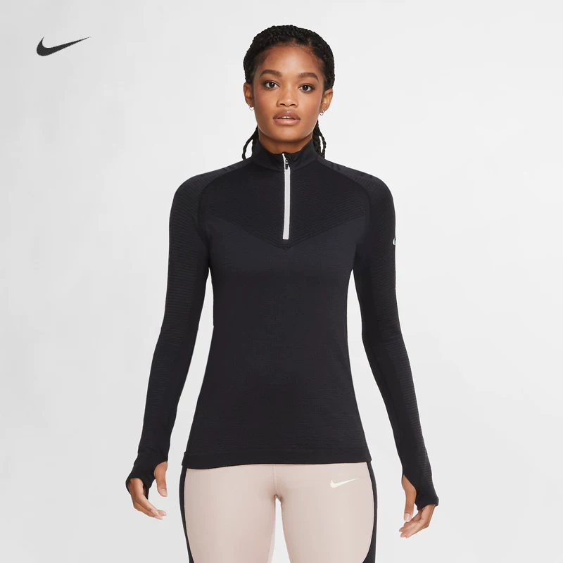 Женская спортивная кофта NIKE/NIKE со спортивной молнией на половину, дышащая, CU6192-010-269