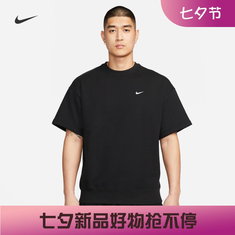 耐克男子休闲法式毛圈短袖T恤