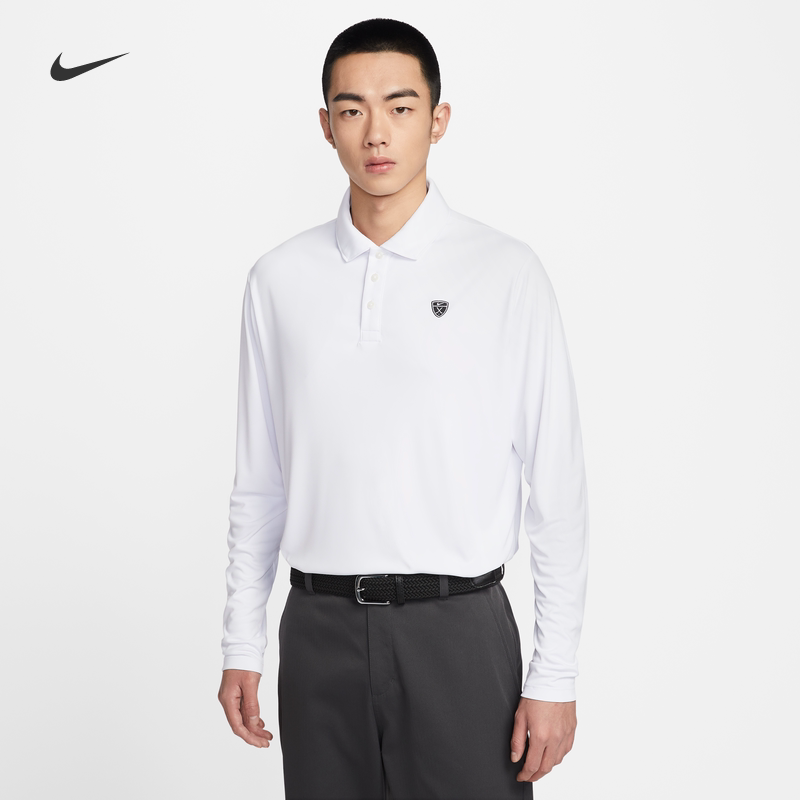 耐克/NIKE男子运动训练速干春季新款轻薄高尔夫翻领T恤IB0232-100