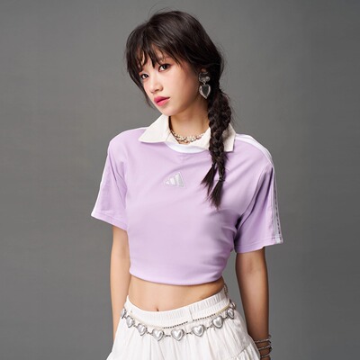 阿迪达斯女子运动宽松休闲秋季新款复古圆领短袖T恤KB7760 KC5440