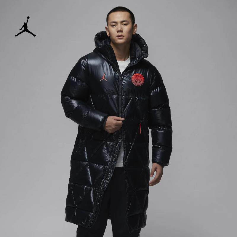 耐克男子宽松拒水长款棉服外套