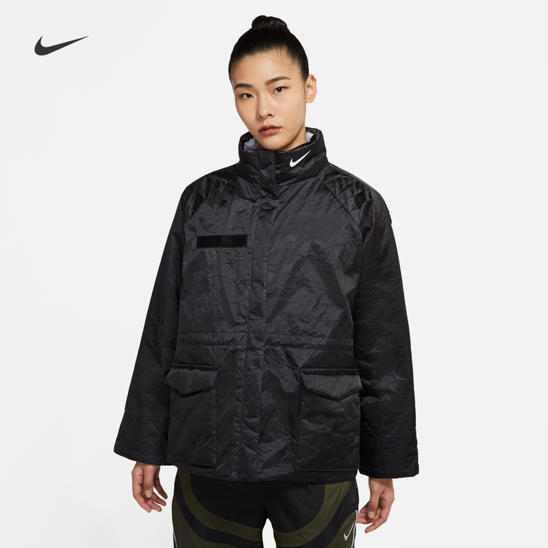 耐克nike女子运动薄立领棉服