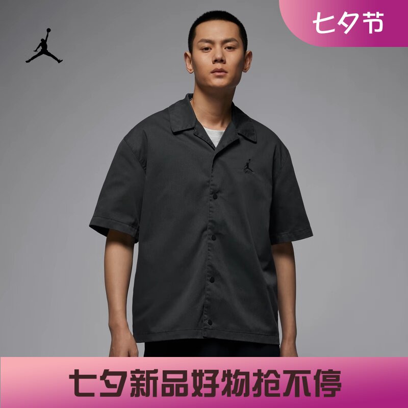 耐克男子宽松休闲翻领短袖衬衫