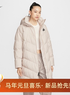 耐克/NIKE女子运动休闲长款保暖羽绒服外套IB2971 DV0775-010-008