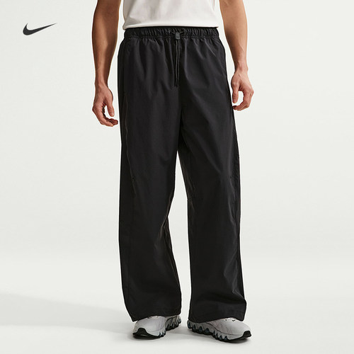 耐克/NIKE男子运动宽松休闲速干防晒直筒梭织长裤IF1283-010-097