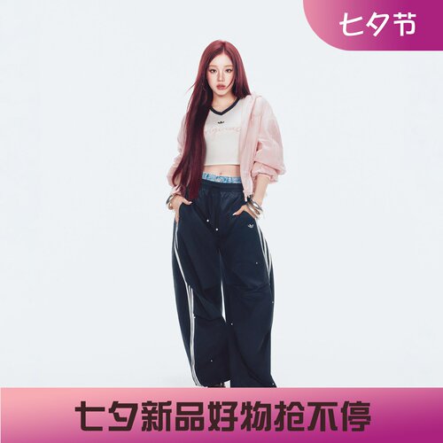 阿迪达斯三叶草女子运动宽松休闲轻薄短款夹克外套KS2876 KS2875