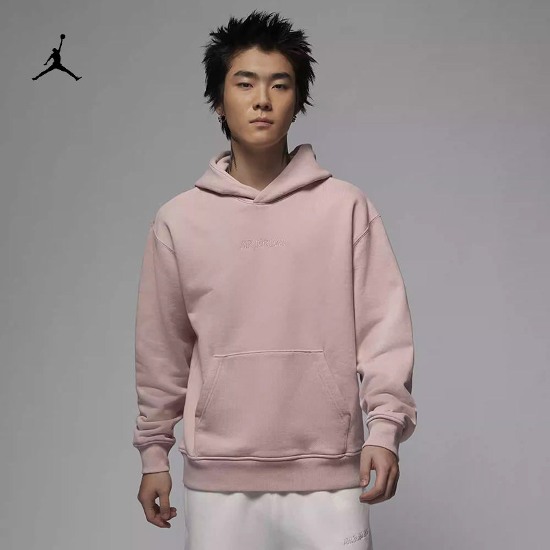 耐克男子粉色厚实毛圈连帽卫衣