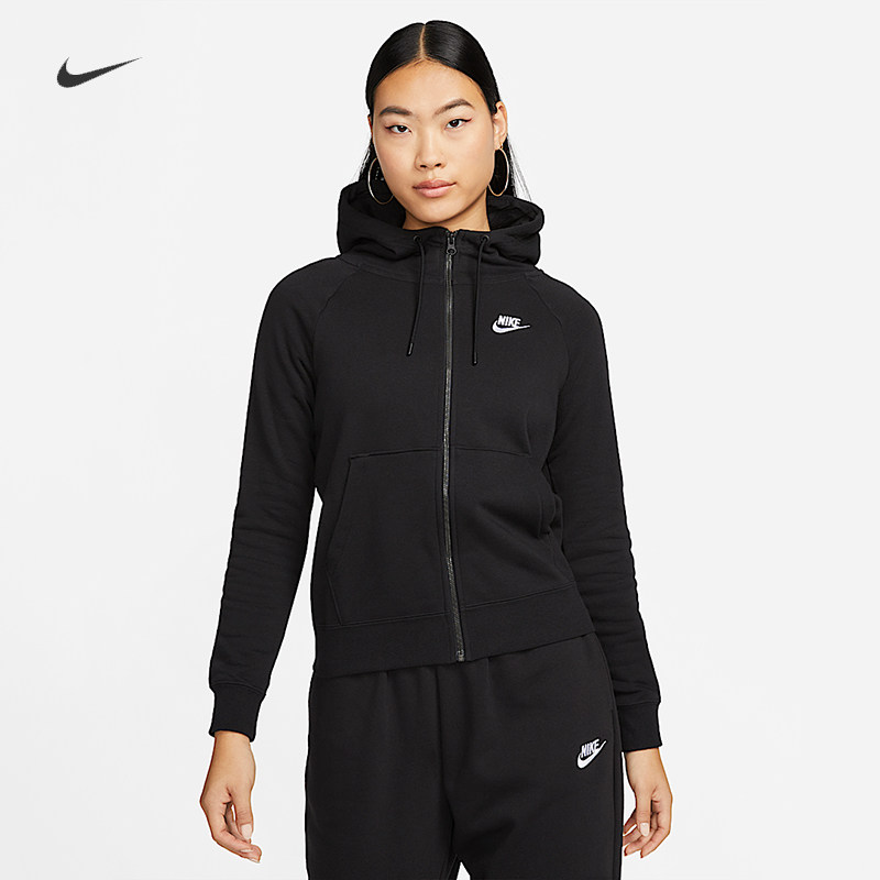 耐克/NIKE女子运动训练休闲加绒新款连帽夹克外套BV4123-010-051