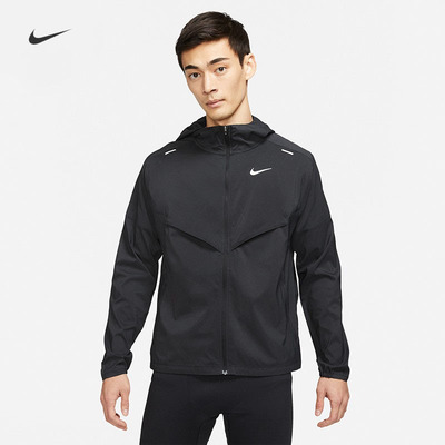 耐克男子跑步透气拼接夹克外套