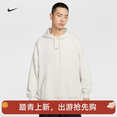 耐克/NIKE男子运动宽松休闲法式毛圈新款印花连帽卫衣IR0103-030