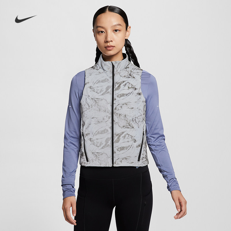 耐克/NIKE女子运动训练ADV反光保暖冬季跑步马甲背心HV2763-078