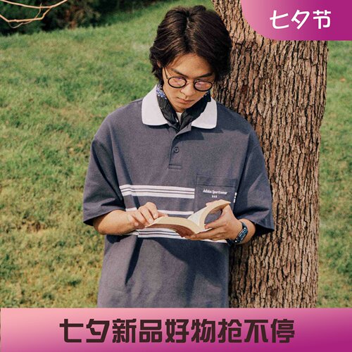 阿迪达斯男子运动休闲短袖POLO衫