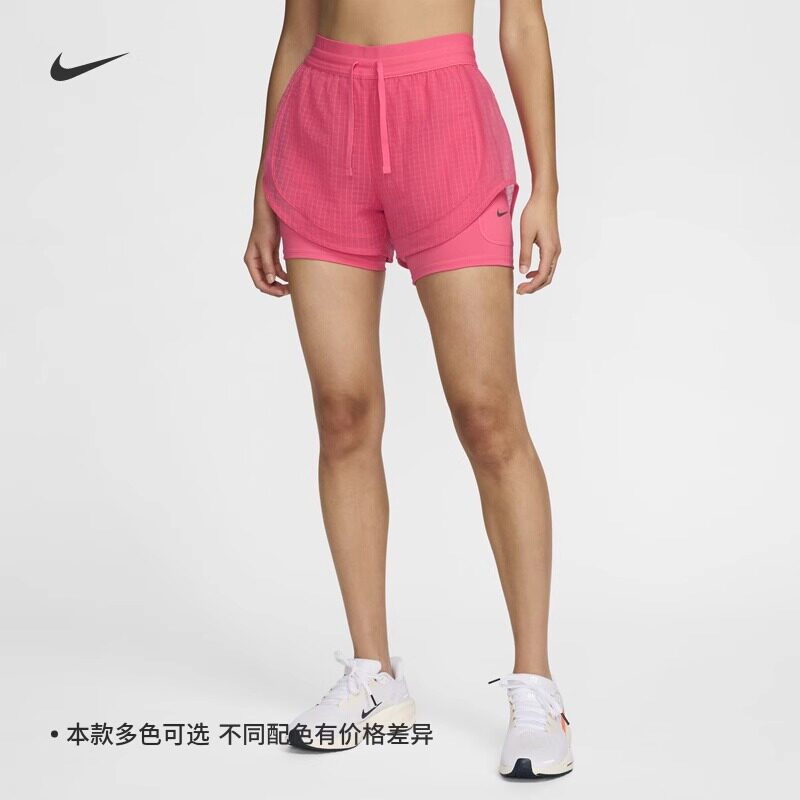耐克/NIKE女子运动训练速干透气二合一跑步短裤FV6362-478-629