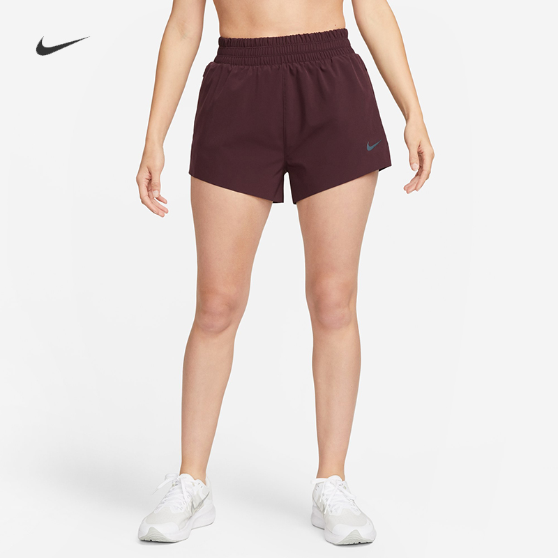 耐克女子训练速干高腰跑步短裤