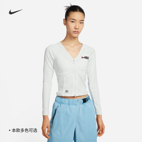 NIKE女子鱼骨性感紧身V领上衣