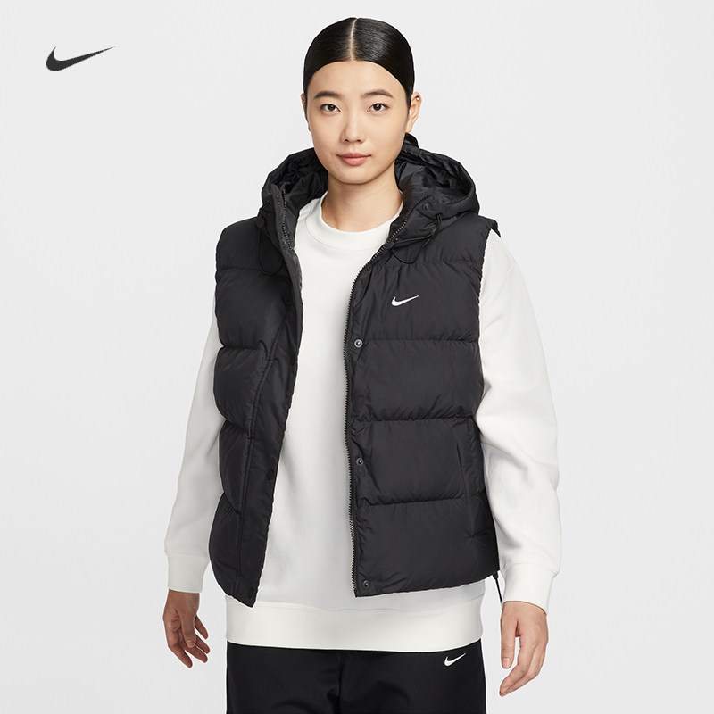 耐克/NIKE女子运动宽松休闲拒水保暖羽绒马甲背心IH1010-010-667