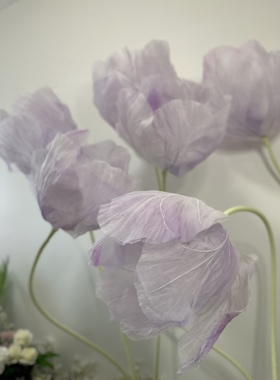 大型纸艺花真丝郁金香婚礼布置路引摄影道具店铺橱窗美陈网红打卡