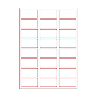 a4不干胶标签打印纸带边框标签贴纸定制班级姓名贴A4空白内切割打印纸自粘背胶激光喷墨白色哑面分切小方格