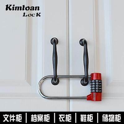 KIMTOAN/长梁密码挂锁大号加长U型锁梁橱柜子门文件柜锁