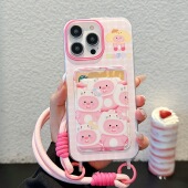 ins韩国卡通Loopy适用苹果16手机壳iPhone15promax腕带手绳14卡包12新款 11苹果13pro软硅胶XS防摔8保护套7