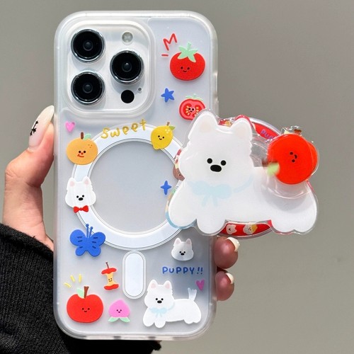 番茄小狗旋转磁吸支架适用A5/OPPO Reno15/14/13/12F手机壳Find X9/X8S+X7ultra可爱A72女A6pro/A3/2X防摔A58