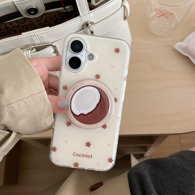 ins风星星夏日椰子磁吸支架适用Pura80华为mate80pro/70/60手机壳nova14/13/12/11全包98SE简约P40女50畅享80