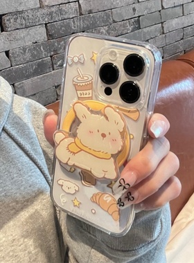 ins风奶黄狗狗磁吸适用A5/OPPO FindX9/X8S+Reno15/14/13/12F手机壳A98/A6pro女新款K13S/A2m/A96/A3X防摔A58