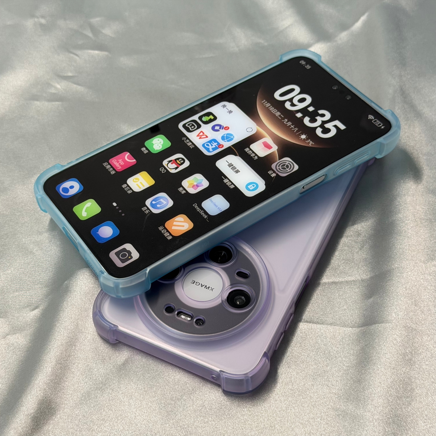 肤感磨砂四角防摔太空壳Magic8/7/6适用400荣耀500/X70/300/X9D手机壳X50全包X9C透蓝紫色畅玩60/40/5男4PRO