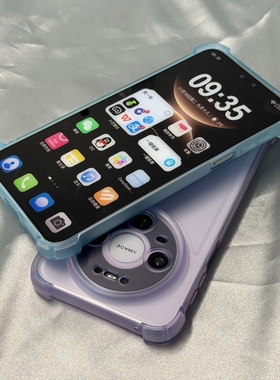 肤感磨砂四角防摔太空壳Magic8/7/6适用400荣耀500/X70/300/X9D手机壳X50全包X9C透蓝紫色畅玩60/40/5男4PRO