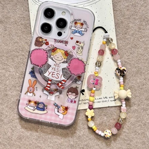 趣味啦啦队CoCo酱磁吸支架适用苹果11/16promax手机壳16E少女心13PRO全包12/XR/14/15PRO新款XSmax防摔87PLUS