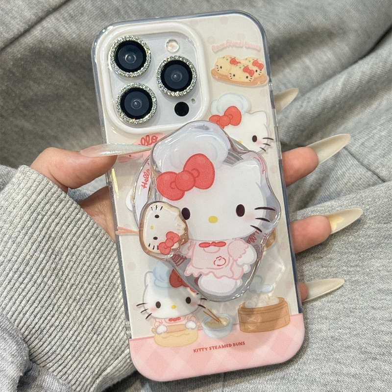 面包厨师kitty猫磁吸支架适用小米15/14手机壳13Pro红米K80/K60女K70E/K50至尊Note14新款12/turbo4/civi5pro