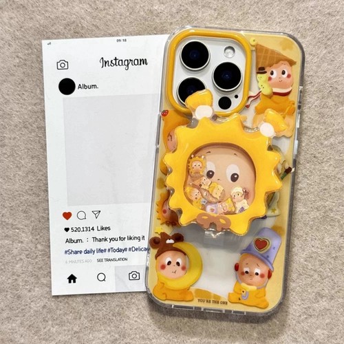 卡通橙边星星小人磁吸支架适用A5/OPPO Reno15/14/13/12F手机壳Find X9软X8ultra/A72透明A6pro/A3/2X防摔A58