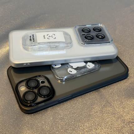 卡通可爱折叠支架OPPO Findx7适用Reno10/8pro+手机壳9/K11/6/7内置镜头膜A93S/A72/4SE软壳A72/A1/X3女A2M/5