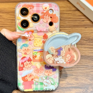 Reno15C A96 蜡笔小新小伙伴磁吸支架适用OPPO A3X保护套X8S A58 13手机壳findX9Pro卡通X7ultra新款 A6i