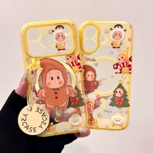 60PRO手机壳Nova14 12新款 可爱圣诞装 9SE防摔P40 50E畅享80 星星男孩磁吸支架适用Pura80华为Mate80